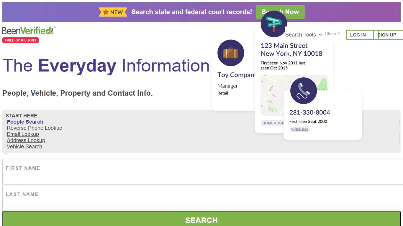 Everyday Information - Check People, Phone Numbers, Vehicles & Addresses | BeenVerified